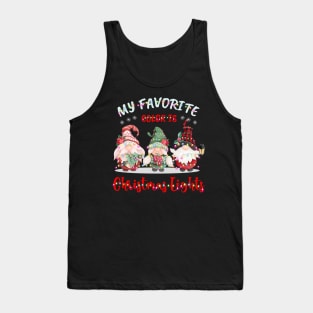 My Favorite Color is Christmas Lights Gnome Lover gift Tank Top